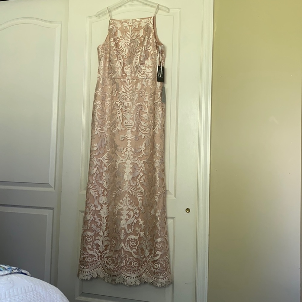 Vince Camauto Embroidered Gown Sz 12
